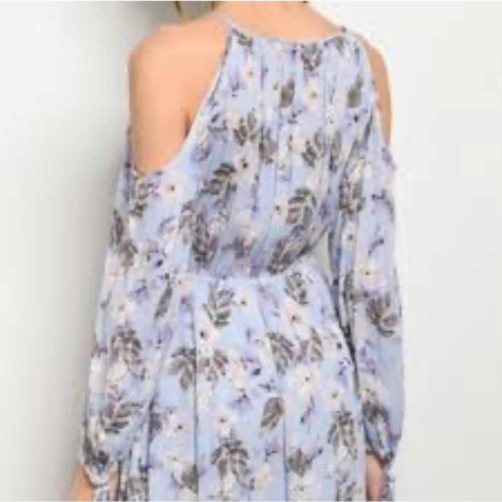 Hommage cold shoulder maxi dress
